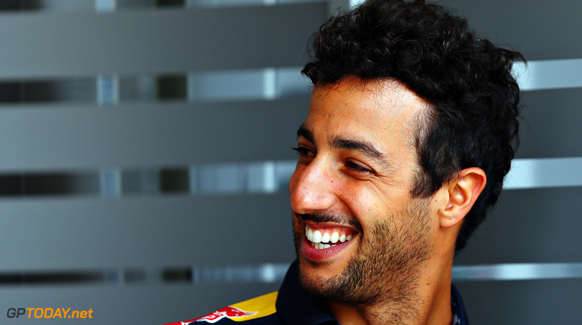 SAKHIR, BAHRAIN - MARCH 31: Daniel Ricciardo of Australia and Red Bull Racing in the Paddock during previews ahead of the Bahrain Formula One Grand Prix at Bahrain International Circuit on March 31, 2016 in Sakhir, Bahrain.  (Photo by Clive Mason/Getty Images) // Getty Images / Red Bull Content Pool  // P-20160401-00250 // Usage for editorial use only // Please go to www.redbullcontentpool.com for further information. // 
F1 Grand Prix of Bahrain - Previews
Clive Mason
As Sakhir
Bahrain

P-20160401-00250