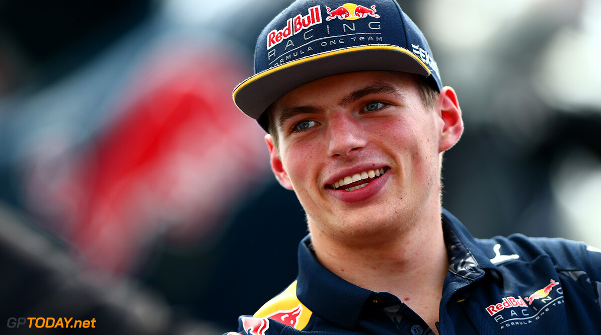 SALZBURG, AUSTRIA - JUNE 29:  Max Verstappen of Netherlands and Red Bull Racing speaks with members of the media after a Red Bull Racing media flight to Hangar 7 on June 29, 2016 in Salzburg, Austria.  (Photo by Dan Istitene/Getty Images) // Getty Images/Red Bull Content Pool // P-20160629-00676 // Usage for editorial use only // Please go to www.redbullcontentpool.com for further information. // 
Red Bull Racing Flight To Hangar 7
Dan Istitene
Salzburg
Austria

P-20160629-00676