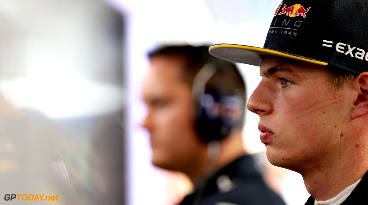 SPIELBERG, AUSTRIA - JULY 01: Max Verstappen of Netherlands and Red Bull Racing in the garage during practice for the Formula One Grand Prix of Austria at Red Bull Ring on July 1, 2016 in Spielberg, Austria.  (Photo by Mark Thompson/Getty Images) // Getty Images / Red Bull Content Pool  // P-20160701-00642 // Usage for editorial use only // Please go to www.redbullcontentpool.com for further information. // 
F1 Grand Prix of Austria - Practice
Mark Thompson
Spielberg
Germany

P-20160701-00642