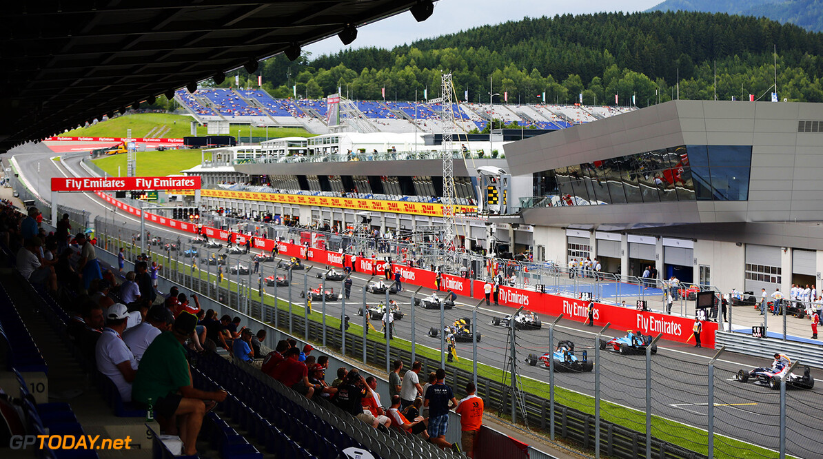 2016 GP3 Series Round 2
Red Bull Ring, Spielberg, Austria
Saturday 2 July 2016
The field lines up on the grid.
Photo: Andrew Hone/GP3 Series Media Service
ref: Digital Image _ONY5075





Race One