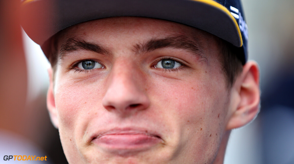 NORTHAMPTON, ENGLAND - JULY 07: Max Verstappen of Netherlands and Red Bull Racing in the Paddock during previews ahead of the Formula One Grand Prix of Great Britain at Silverstone on July 7, 2016 in Northampton, England.  (Photo by Mark Thompson/Getty Images) // Getty Images / Red Bull Content Pool  // P-20160707-00962 // Usage for editorial use only // Please go to www.redbullcontentpool.com for further information. // 
F1 Grand Prix of Great Britain - Previews
Mark Thompson
Silverstone
United Kingdom

P-20160707-00962