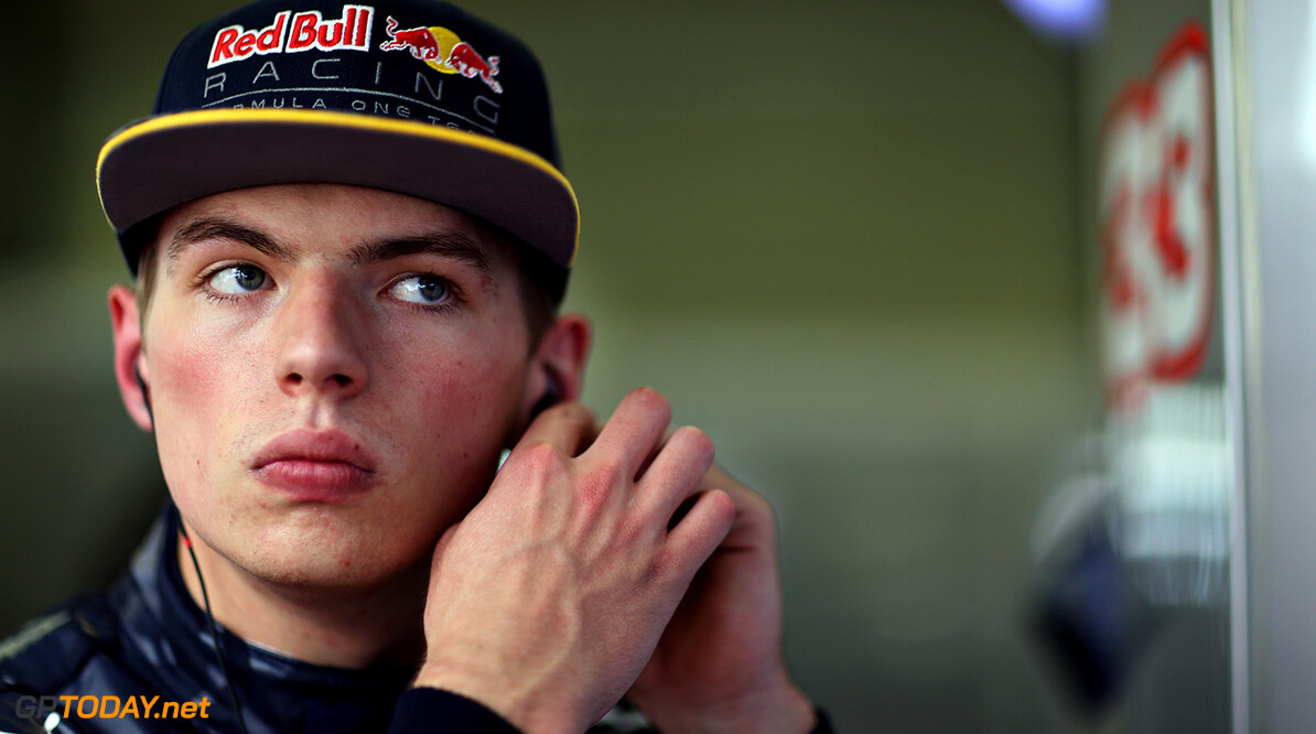 NORTHAMPTON, ENGLAND - JULY 08: Max Verstappen of Netherlands and Red Bull Racing gets ready in the garage during practice for the Formula One Grand Prix of Great Britain at Silverstone on July 8, 2016 in Northampton, England.  (Photo by Mark Thompson/Getty Images) // Getty Images / Red Bull Content Pool  // P-20160708-00632 // Usage for editorial use only // Please go to www.redbullcontentpool.com for further information. // 
F1 Grand Prix of Great Britain - Practice
Mark Thompson
Silverstone
United Kingdom

P-20160708-00632