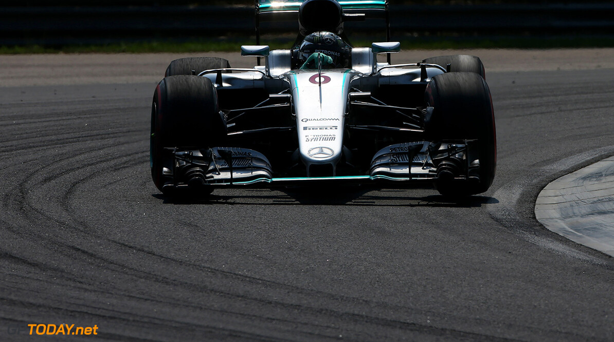 Nico Rosberg leads Lewis Hamilton in first practice