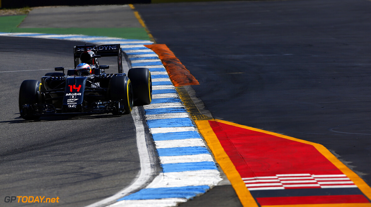 Fernando Alonso on track.