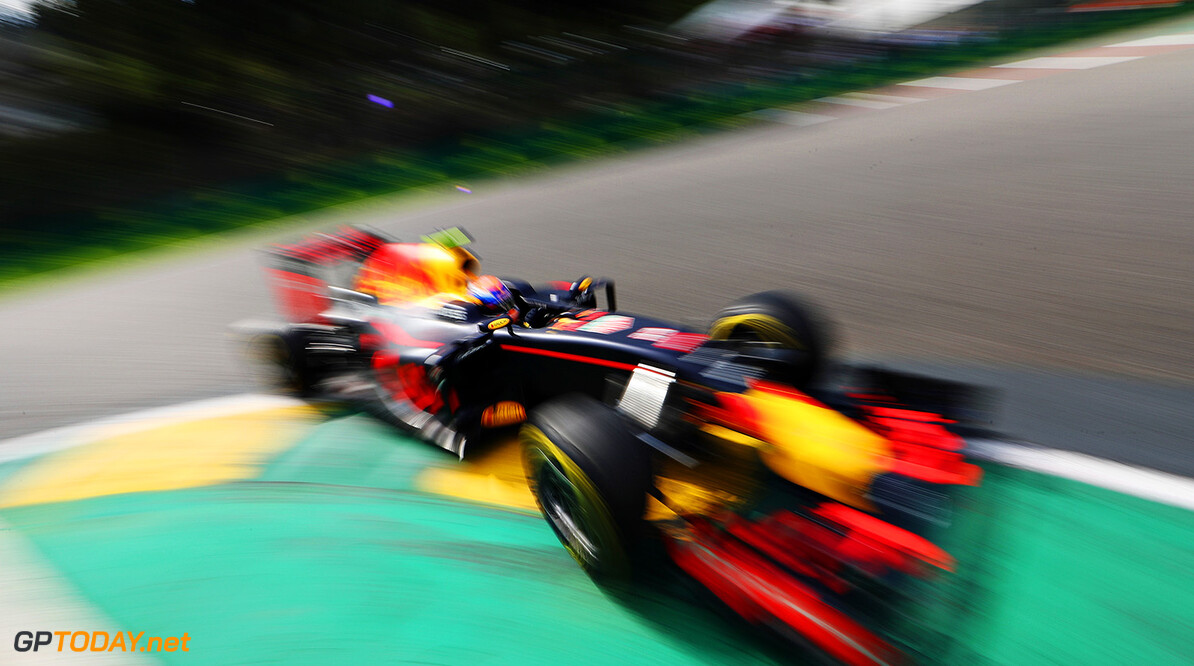 SPA, BELGIUM - AUGUST 28: Max Verstappen of the Netherlands driving the (33) Red Bull Racing Red Bull-TAG Heuer RB12 TAG Heuer on track during the Formula One Grand Prix of Belgium at Circuit de Spa-Francorchamps on August 28, 2016 in Spa, Belgium  (Photo by Mark Thompson/Getty Images) // Getty Images / Red Bull Content Pool  // P-20160828-01558 // Usage for editorial use only // Please go to www.redbullcontentpool.com for further information. // 
F1 Grand Prix of Belgium
Mark Thompson
Spa
Belgium

P-20160828-01558