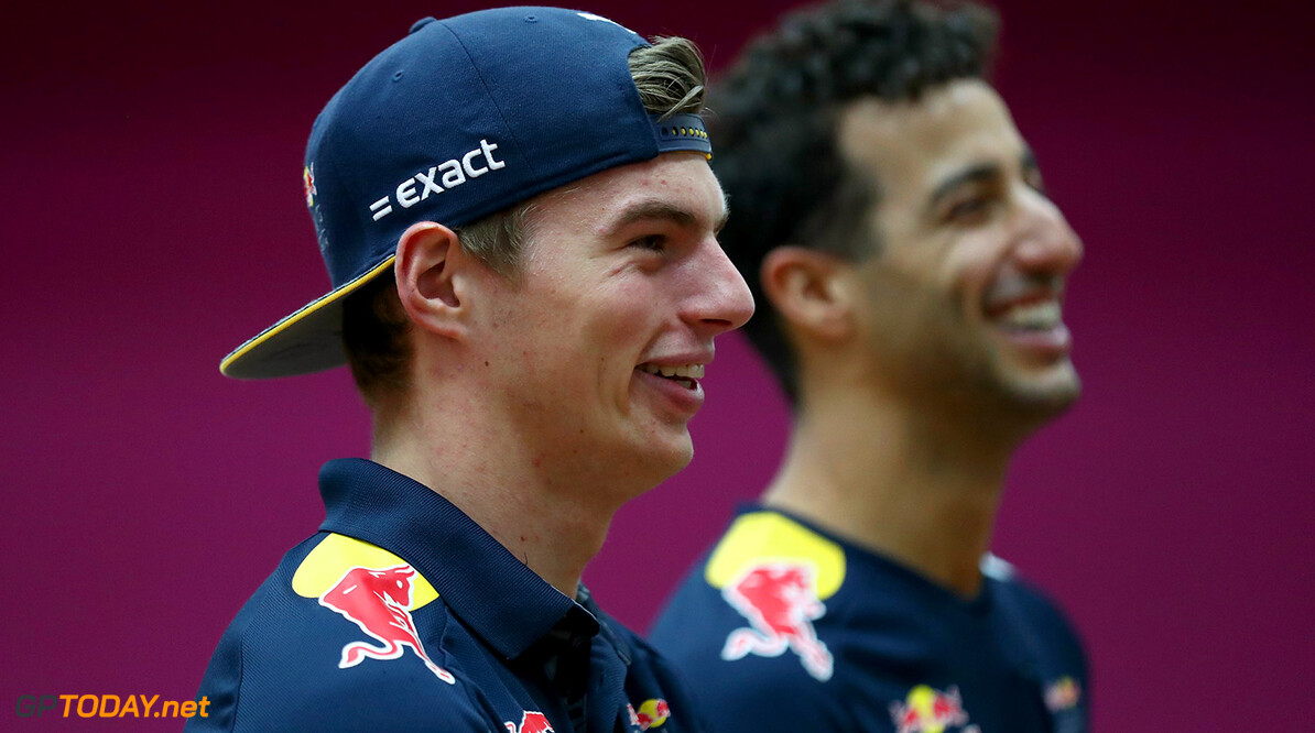 PUCHONG, MALAYSIA - SEPTEMBER 28:  Daniel Ricciardo of Australia and Red Bull Racing and Max Verstappen of Netherlands and Red Bull Racing play Malaysian sport sepak takraw at the iM4U Sentral in Puchong during previews for the Malaysia Formula One Grand Prix at Sepang Circuit on September 28, 2016 in Kuala Lumpur, Malaysia.  (Photo by Clive Rose/Getty Images) // Getty Images / Red Bull Content Pool  // P-20160928-05785 // Usage for editorial use only // Please go to www.redbullcontentpool.com for further information. // 
F1 Grand Prix of Malaysia - Previews
Clive Rose
Kuala Lumpur
Malaysia

P-20160928-05785