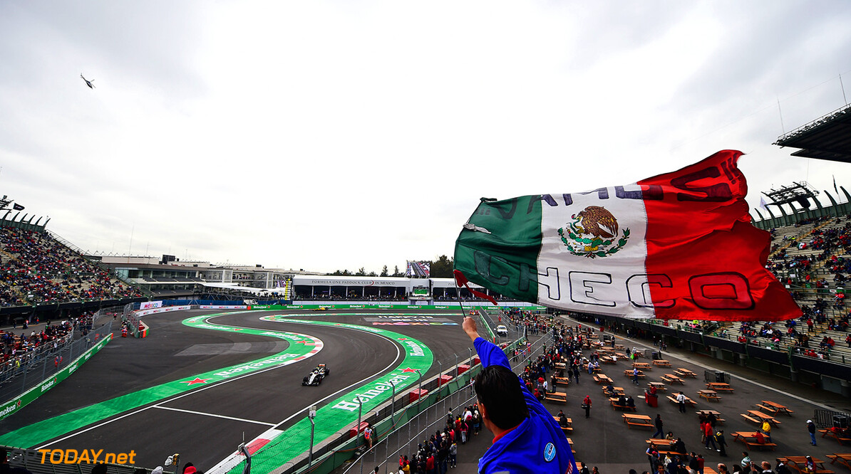 Formula One World Championship
Sergio Perez (MEX) Sahara Force India F1 VJM09 and a fan with a Mexican flag.
Mexican Grand Prix, Friday 28th October 2016. Mexico City, Mexico.
Motor Racing - Formula One World Championship - Mexican Grand Prix - Practice Day - Mexico City, Mexico
James Moy Photography
Mexico City
Mexico

Formula One Formula 1 F1 GP Grand Prix Circuit Mexico Mexican Mexico City Autodromo Hermanos JM645 Sergio P?rez Sergio P?rez Mendoza Checo Perez Checo P?rez Fan Spectator Action Track GP1619b