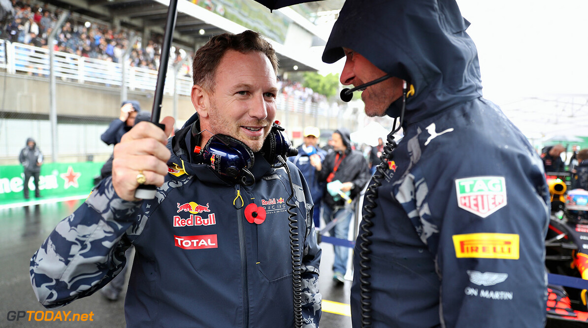 SAO PAULO, BRAZIL - NOVEMBER 13:  Red Bull Racing Team Principal Christian Horner talks with Red Bull Racing Team Manager Jonathan Wheatley on the grid before the Formula One Grand Prix of Brazil at Autodromo Jose Carlos Pace on November 13, 2016 in Sao Paulo, Brazil.  (Photo by Mark Thompson/Getty Images) // Getty Images / Red Bull Content Pool  // P-20161113-00893 // Usage for editorial use only // Please go to www.redbullcontentpool.com for further information. // 
F1 Grand Prix of Brazil
Mark Thompson
Sao Paulo
Brazil

P-20161113-00893