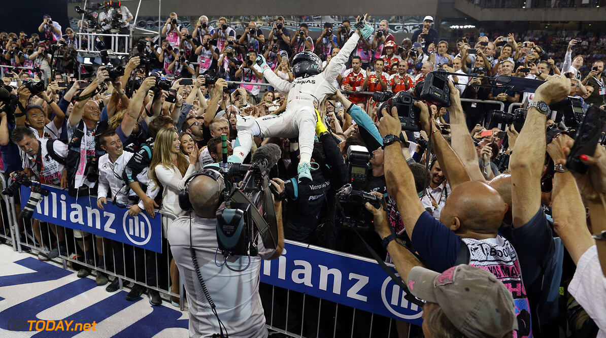 Nico Rosberg revels in "double" championship celebrations