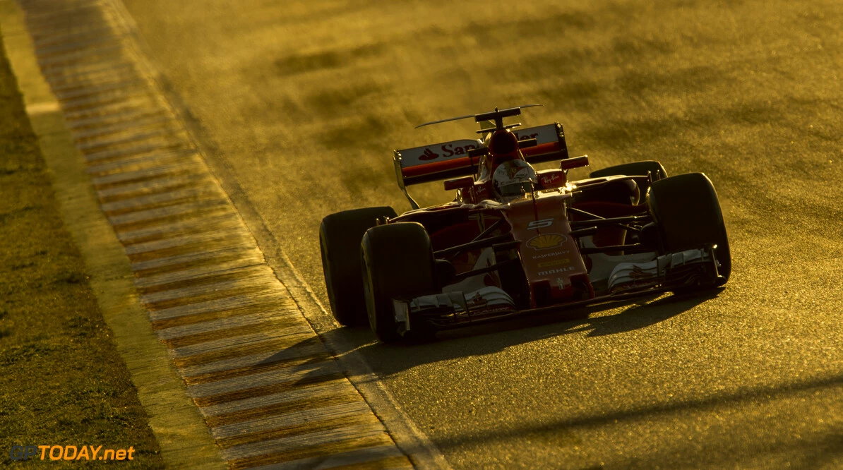 170301RF25190
Barcelona, Spain - 01 March 2017: #5 Sebastian Vettel (DEU), Scuderia Ferrari, during Formula 1 Pre-Season Testing 2017 at Circuit de Barcelona-Catalunya, Barcelona, Spain.
Formula 1 Pre-Season Testing 2017
Ronald Fleurbaaij
Barcelona
Spain

Barcelona Spain Formula 1 Pre-Season Testing 2017 Circuit de Barcelona-Catalunya Sports