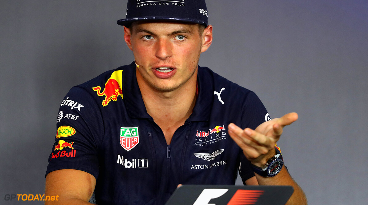 SPIELBERG, AUSTRIA - JULY 06:  Max Verstappen of Netherlands and Red Bull Racing in the Drivers Press Conference during previews ahead of the Formula One Grand Prix of Austria at Red Bull Ring on July 6, 2017 in Spielberg, Austria.  (Photo by Clive Mason/Getty Images) // Getty Images / Red Bull Content Pool  // P-20170706-01793 // Usage for editorial use only // Please go to www.redbullcontentpool.com for further information. // 
F1 Grand Prix of Austria - Previews
Clive Mason
Red Bull Ring
Austria

P-20170706-01793