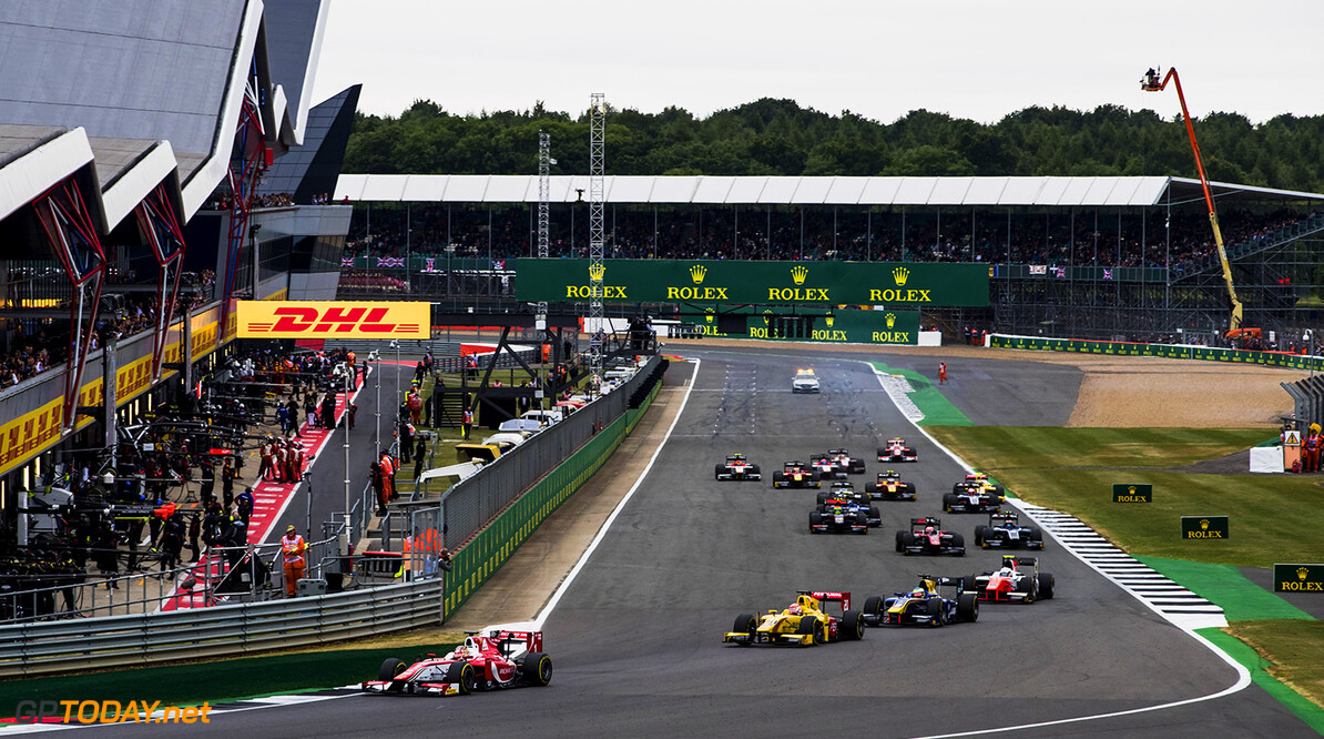 2017 FIA Formula 2 Round 6.
Silverstone, Northamptonshire, UK.
Saturday 15 July 2017.
Charles Leclerc (MCO, PREMA Racing) leads Norman Nato (FRA, Pertamina Arden) and the rest of the field at the start of the race.
Photo: Zak Mauger/FIA Formula 2.
ref: Digital Image _56I9298


Zak Mauger



Race One 1 Feature