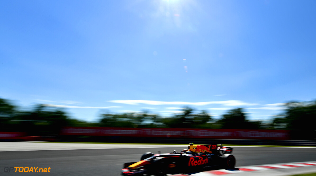 BUDAPEST, HUNGARY - JULY 30: Max Verstappen of the Netherlands driving the (33) Red Bull Racing Red Bull-TAG Heuer RB13 TAG Heuer on track during the Formula One Grand Prix of Hungary at Hungaroring on July 30, 2017 in Budapest, Hungary.  (Photo by Dan Mullan/Getty Images) // Getty Images / Red Bull Content Pool  // P-20170730-00573 // Usage for editorial use only // Please go to www.redbullcontentpool.com for further information. // 
F1 Grand Prix of Hungary
Dan Mullan
Budapest
Hungary

P-20170730-00573