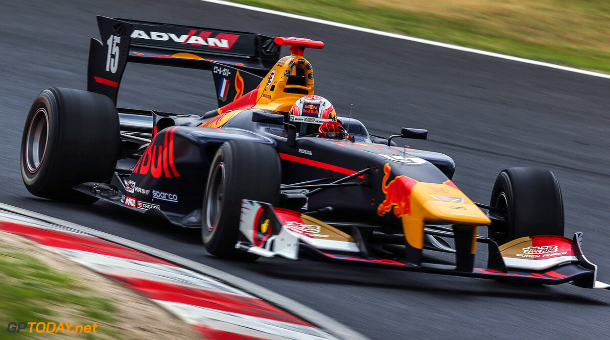 Okayama,JAPAN,26.MAY.17 - MOTORSPORTS, RED BULL JUNIOR TEAM - Japanese Super Formula Championship, Okayama International Circuit. Image shows Pierre Gasly (FRA). // Dutch Photo Agency/Red Bull Content Pool // P-20170526-00683 // Usage for editorial use only // Please go to www.redbullcontentpool.com for further information. // 
Pierre Gasly
T.Ogasawara
Okayama-shi
Japan

P-20170526-00683