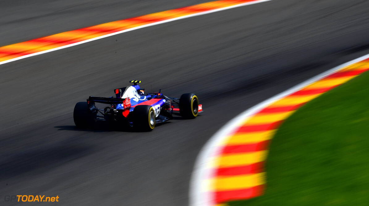 SPA, LIEGE - AUGUST 27:  Carlos Sainz of Spain driving the (55) Scuderia Toro Rosso STR12 on track during the Formula One Grand Prix of Belgium at Circuit de Spa-Francorchamps on August 27, 2017 in Spa, Belgium.  (Photo by Dan Mullan/Getty Images) // Getty Images / Red Bull Content Pool  // P-20170827-10618 // Usage for editorial use only // Please go to www.redbullcontentpool.com for further information. // 
F1 Grand Prix of Belgium
Dan Mullan
Spa
Belgium

P-20170827-10618