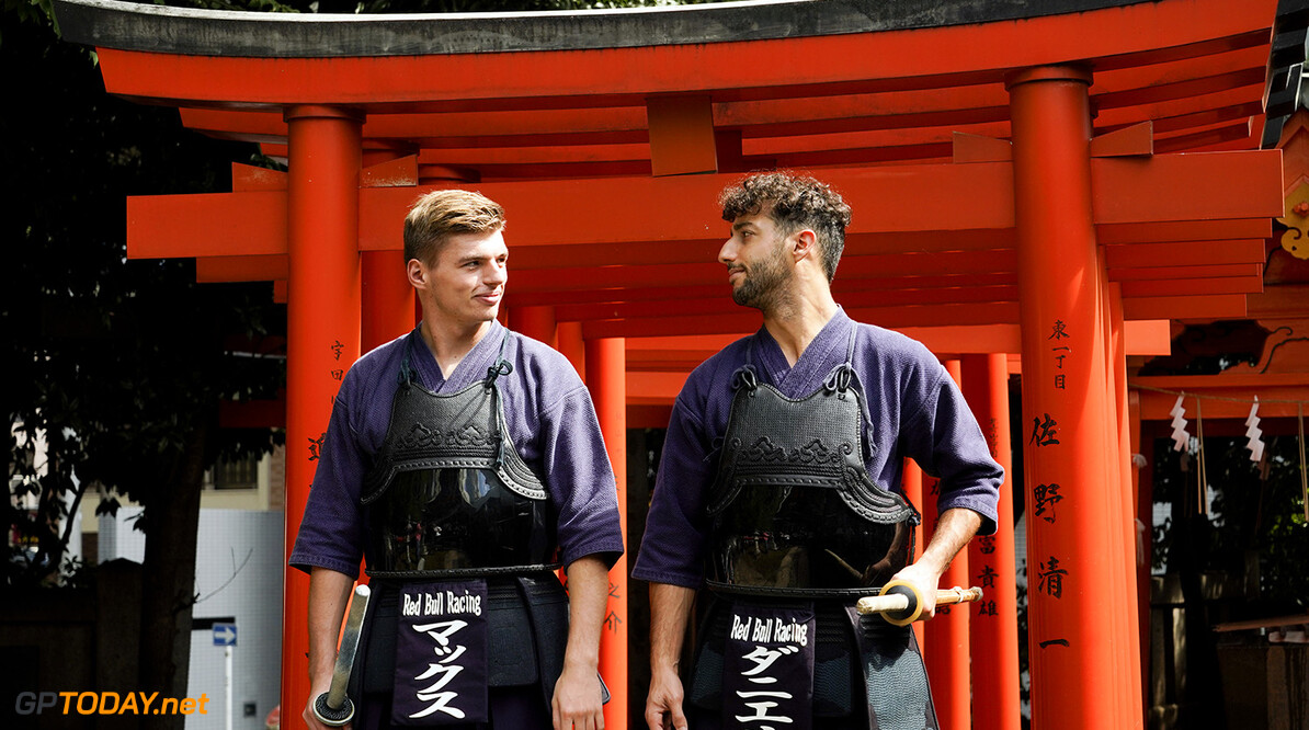 TOKYO, JAPAN - OCTOBER 03:  Max Verstappen of Netherlands and Red Bull Racing and Daniel Ricciardo of Australia and Red Bull Racing learn the martial art of kendo on October 3, 2017 in Tokyo, Japan.  (Photo by Ken Ishii/Getty Images) // Getty Images / Red Bull Content Pool  // P-20171005-00111 // Usage for editorial use only // Please go to www.redbullcontentpool.com for further information. // 
F1 Grand Prix of Japan - Previews

Suzuka
Japan

P-20171005-00111