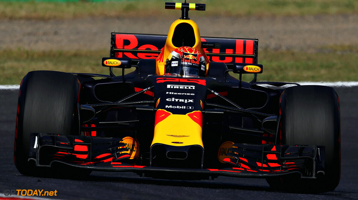 SUZUKA, JAPAN - OCTOBER 08: Max Verstappen of the Netherlands driving the (33) Red Bull Racing Red Bull-TAG Heuer RB13 TAG Heuer on track during the Formula One Grand Prix of Japan at Suzuka Circuit on October 8, 2017 in Suzuka.  (Photo by Clive Mason/Getty Images) // Getty Images / Red Bull Content Pool  // P-20171008-00621 // Usage for editorial use only // Please go to www.redbullcontentpool.com for further information. // 
F1 Grand Prix of Japan
Clive Mason
Suzuka
Japan

P-20171008-00621