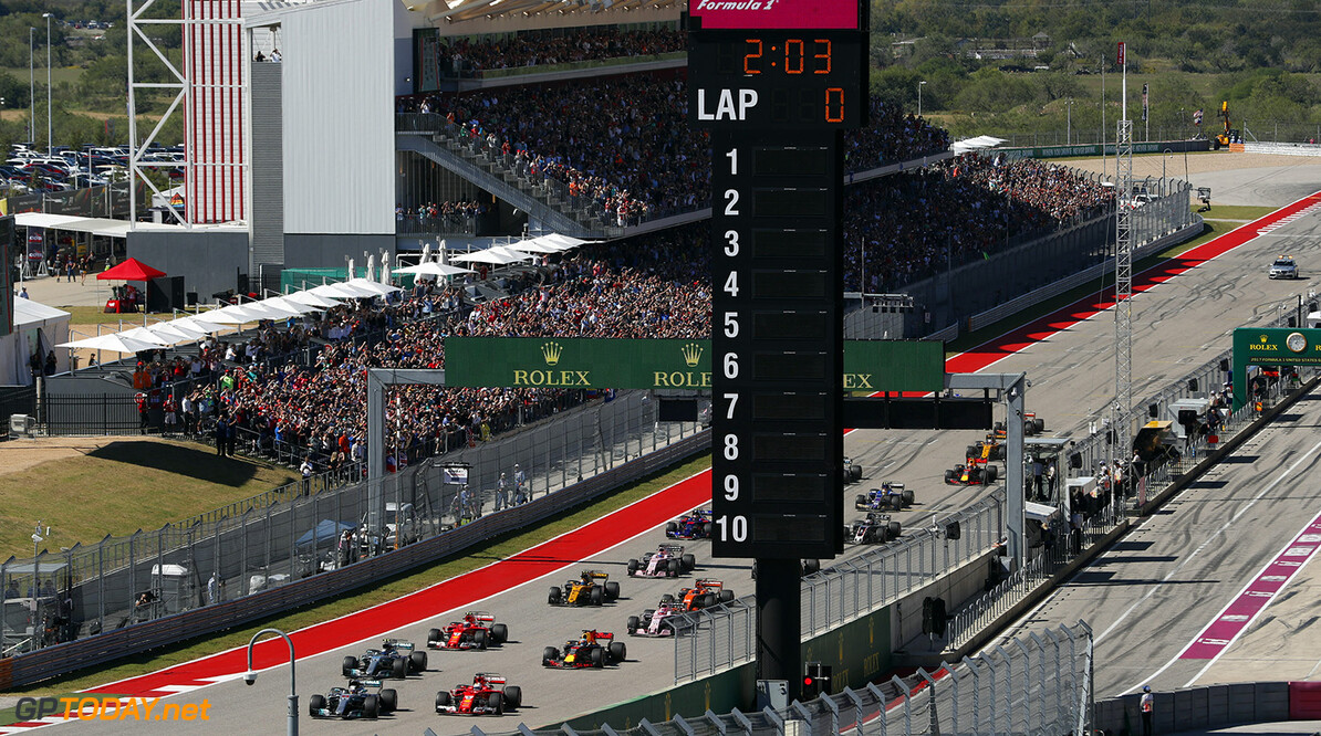 Starting grid for the 2018 US Grand Prix