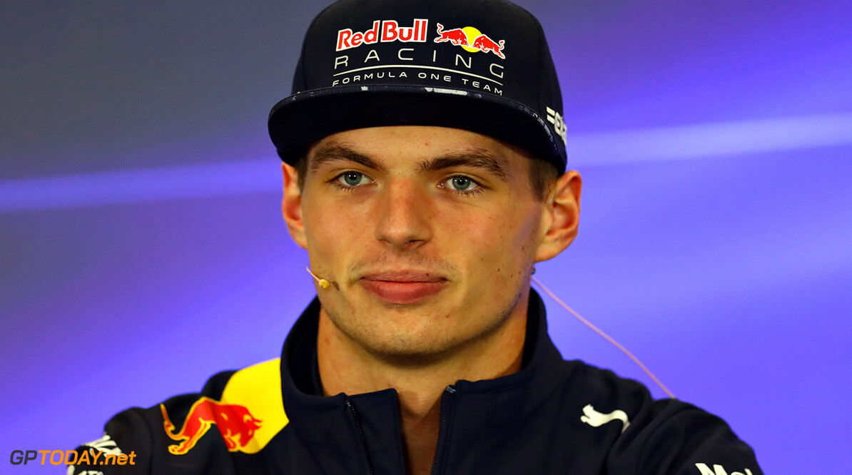 MEXICO CITY, MEXICO - OCTOBER 26:  Max Verstappen of Netherlands and Red Bull Racing in the Drivers Press Conference during previews to the Formula One Grand Prix of Mexico at Autodromo Hermanos Rodriguez on October 26, 2017 in Mexico City, Mexico.  (Photo by Clive Rose/Getty Images) // Getty Images / Red Bull Content Pool  // P-20171026-00689 // Usage for editorial use only // Please go to www.redbullcontentpool.com for further information. // 
F1 Grand Prix of Mexico - Previews
Clive Rose
Mexico City
Mexico

P-20171026-00689