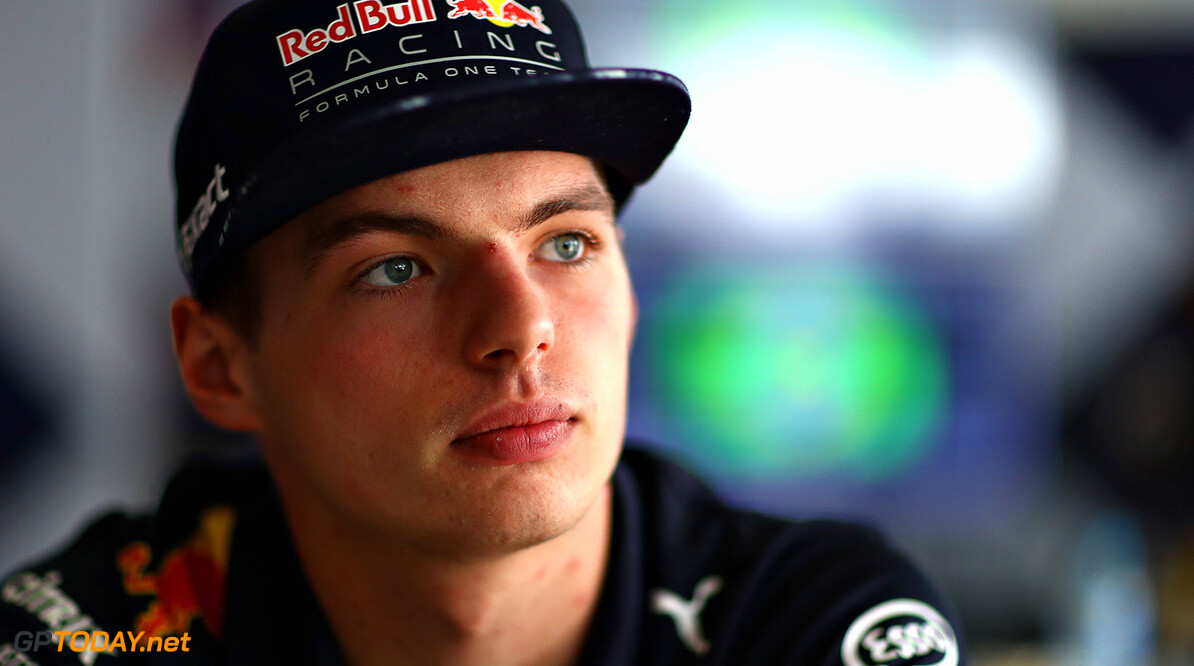 SAO PAULO, BRAZIL - NOVEMBER 09:  Max Verstappen of Netherlands and Red Bull Racing talks to the media during previews for the Formula One Grand Prix of Brazil at Autodromo Jose Carlos Pace on November 9, 2017 in Sao Paulo, Brazil.  (Photo by Dan Istitene/Getty Images) // Getty Images / Red Bull Content Pool  // P-20171109-00859 // Usage for editorial use only // Please go to www.redbullcontentpool.com for further information. // 
F1 Grand Prix of Brazil - Previews
Dan Istitene
Sao Paulo
Brazil

P-20171109-00859