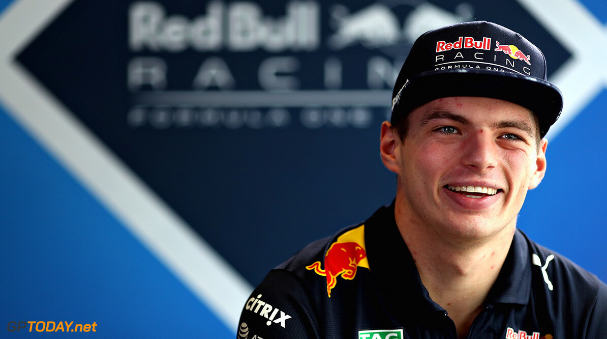 SAO PAULO, BRAZIL - NOVEMBER 09:  Max Verstappen of Netherlands and Red Bull Racing talks to the media during previews for the Formula One Grand Prix of Brazil at Autodromo Jose Carlos Pace on November 9, 2017 in Sao Paulo, Brazil.  (Photo by Mark Thompson/Getty Images) // Getty Images / Red Bull Content Pool  // P-20171109-01037 // Usage for editorial use only // Please go to www.redbullcontentpool.com for further information. // 
F1 Grand Prix of Brazil - Previews
Mark Thompson
Sao Paulo
Brazil

P-20171109-01037