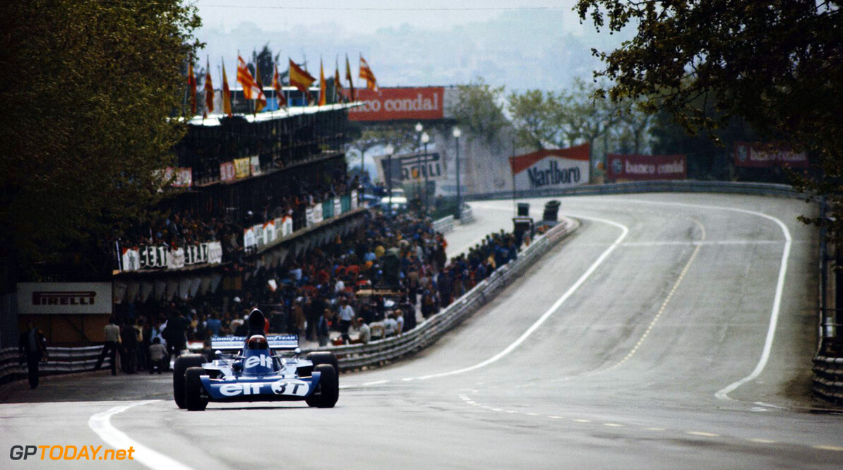 Huty1910923
Jackie Stewart of Great Britain drives the #3 Elf Team Tyrrell Tyrrell 006 Ford Cosworth DFV V8 during the Spanish Grand Prix on 29th April 1973 at the Montju?c Park circuit in Barcelona, Spain.  (Photo by Rainer W. Schlegelmilch/Getty Images)
Grand Prix of Spain
Rainer W. Schlegelmilch
Barcelona
Spain

ASDIP Huty1910923 huty19109