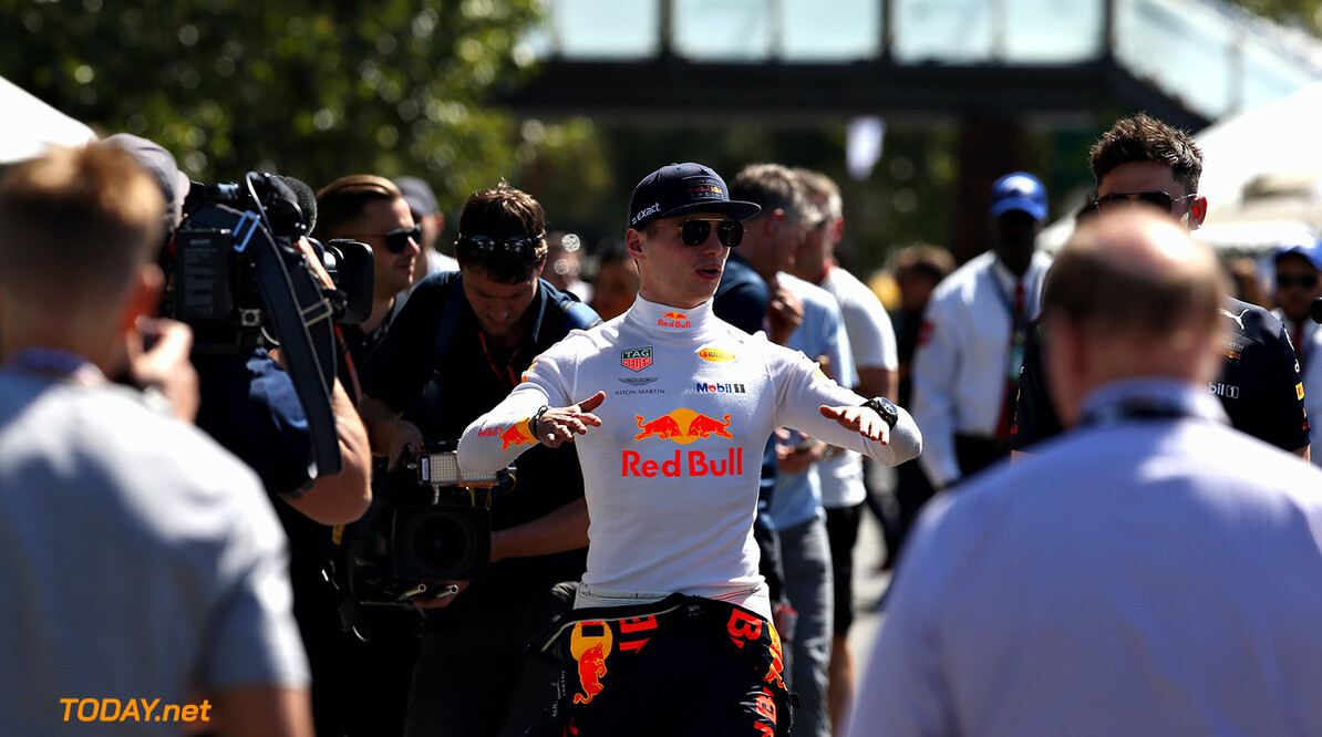MELBOURNE, AUSTRALIA - MARCH 22: Max Verstappen of Netherlands and Red Bull Racing walks in the Paddock during previews ahead of the Australian Formula One Grand Prix at Albert Park on March 22, 2018 in Melbourne, Australia.  (Photo by Charles Coates/Getty Images) // Getty Images / Red Bull Content Pool  // AP-1V4HPGFGW2111 // Usage for editorial use only // Please go to www.redbullcontentpool.com for further information. // 
Australian F1 Grand Prix - Previews
Charles Coates
Melbourne
Australia

AP-1V4HPGFGW2111