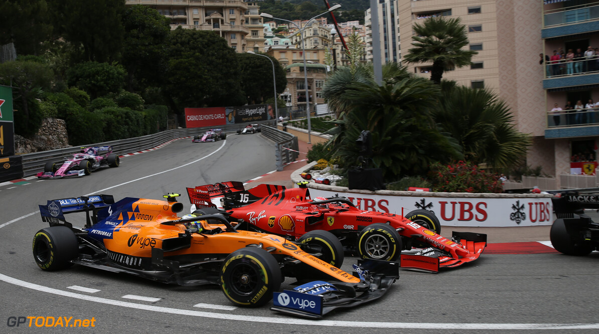 Formula One World Championship
Lando Norris (GBR) McLaren MCL34 and Charles Leclerc (MON) Ferrari SF90.
26.05.2019. Formula 1 World Championship, Rd 6, Monaco Grand Prix, Monte Carlo, Monaco, Race Day.
- www.xpbimages.com, EMail: requests@xpbimages.com - copy of publication required for printed pictures. Every used picture is fee-liable. (C) Copyright: Batchelor / XPB Images
Motor Racing - Formula One World Championship - Monaco Grand Prix - Sunday - Monte Carlo, Monaco
XPB Images
Monaco
Monte Carlo

Formel1 Formel F1 Formula 1 Formula1 GP Grand Prix one May Monaco Monte Carlo Monte-Carlo Sunday 26 5 05 2019 Race Action Track