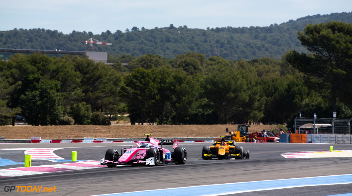 FIA Formula 2
CIRCUIT PAUL RICARD, FRANCE - JUNE 23: Anthoine Hubert (FRA, BWT ARDEN) and Jack Aitken (GBR, CAMPOS RACING) during the Paul Ricard at Circuit Paul Ricard on June 23, 2019 in Circuit Paul Ricard, France. (Photo by Joe Portlock / LAT Images / FIA F2 Championship)
FIA Formula 2
Joe Portlock

France

FIA Formula 2