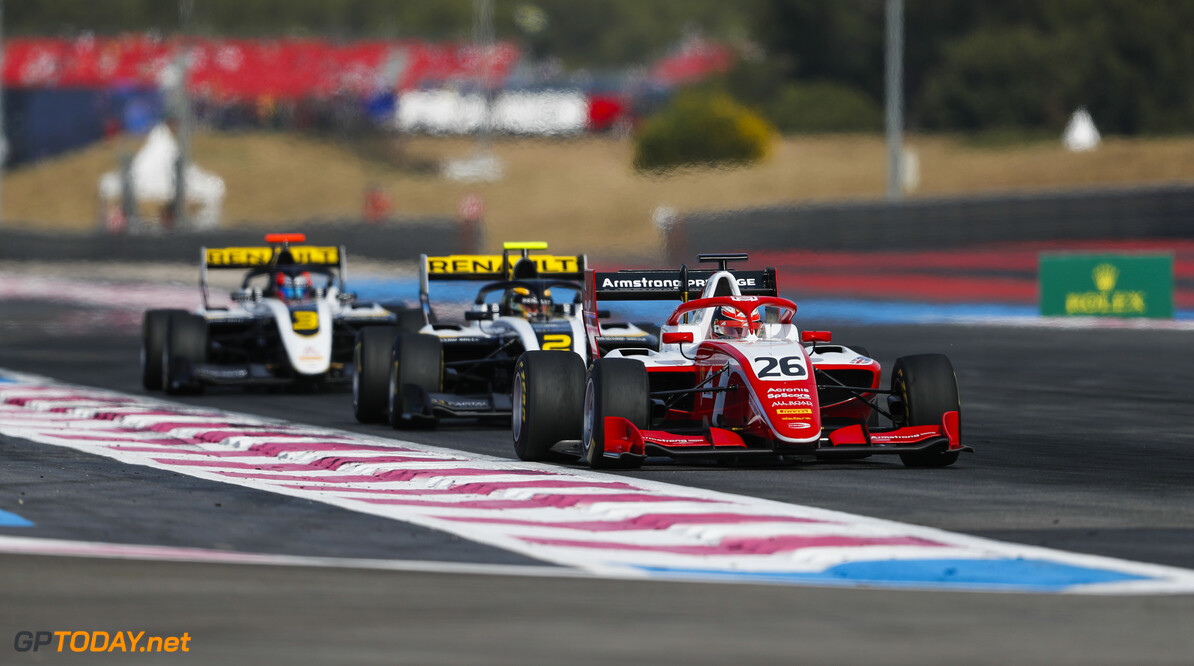 FIA Formula 3
CIRCUIT PAUL RICARD, FRANCE - JUNE 23: Marcus Armstrong (NZL) PREMA Racing, leads Max Fewtrell (GBR) ART Grand Prix and Christian Lundgaard (DNK) ART Grand Prix during the Paul Ricard at Circuit Paul Ricard on June 23, 2019 in Circuit Paul Ricard, France. (Photo by Zak Mauger / LAT Images / FIA F3 Championship)
FIA Formula 3
Zak Mauger

France

action F3 Formula 3 FIA F3