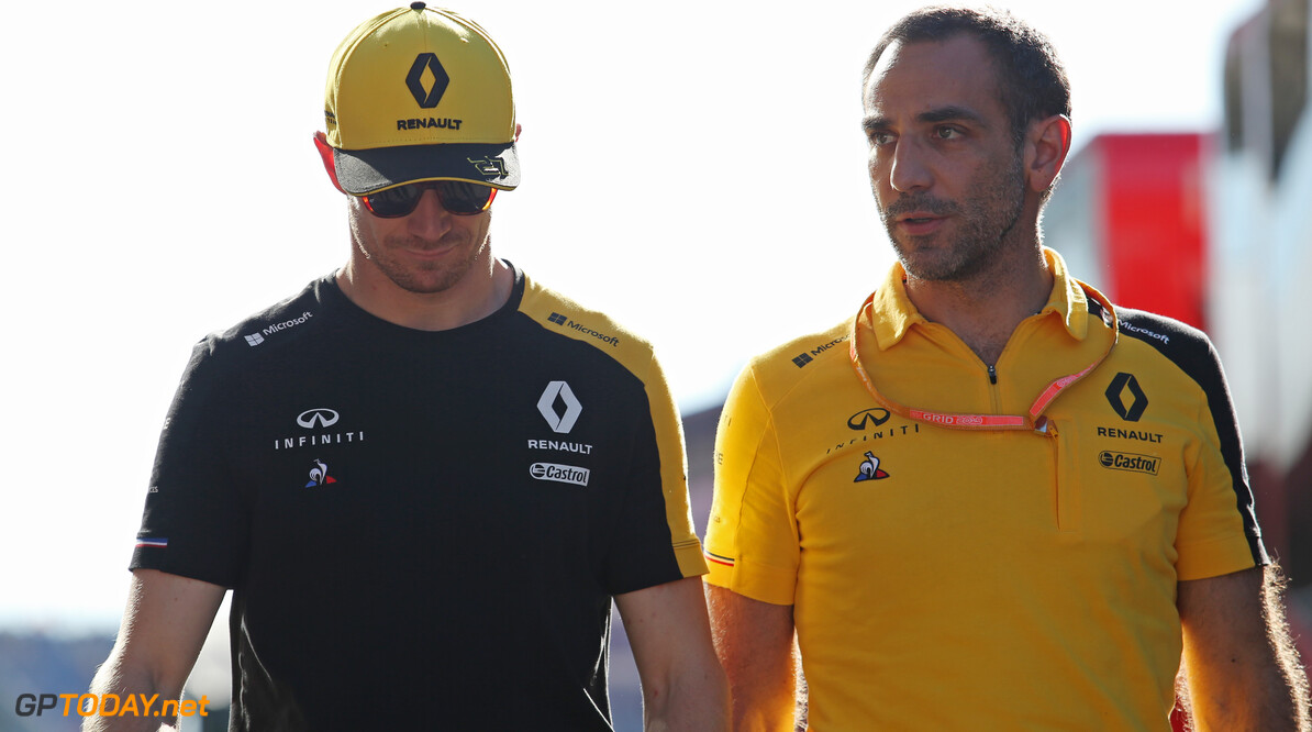 Formula One World Championship
Nico Hulkenberg (GER), Renault Sport F1 Team and Cyril Abiteboul (FRA), Renault Sport F1 Managing Director 
28.06.2019. Formula 1 World Championship, Rd 9, Austrian Grand Prix, Spielberg, Austria, Practice Day.
- www.xpbimages.com, EMail: requests@xpbimages.com - copy of publication required for printed pictures. Every used picture is fee-liable. (C) Copyright: Charniaux / XPB Images
Motor Racing - Formula One World Championship - Austrian Grand Prix - Practice Day - Spielberg, Austria
xpbimages.com
Spielberg
Austria

Formel1 Formel F1 Formula 1 Formula1 GP Grand Prix one Circuit Austria Austrian Spielberg Zeltweg Friday June 28 06 6 2019 Action Track