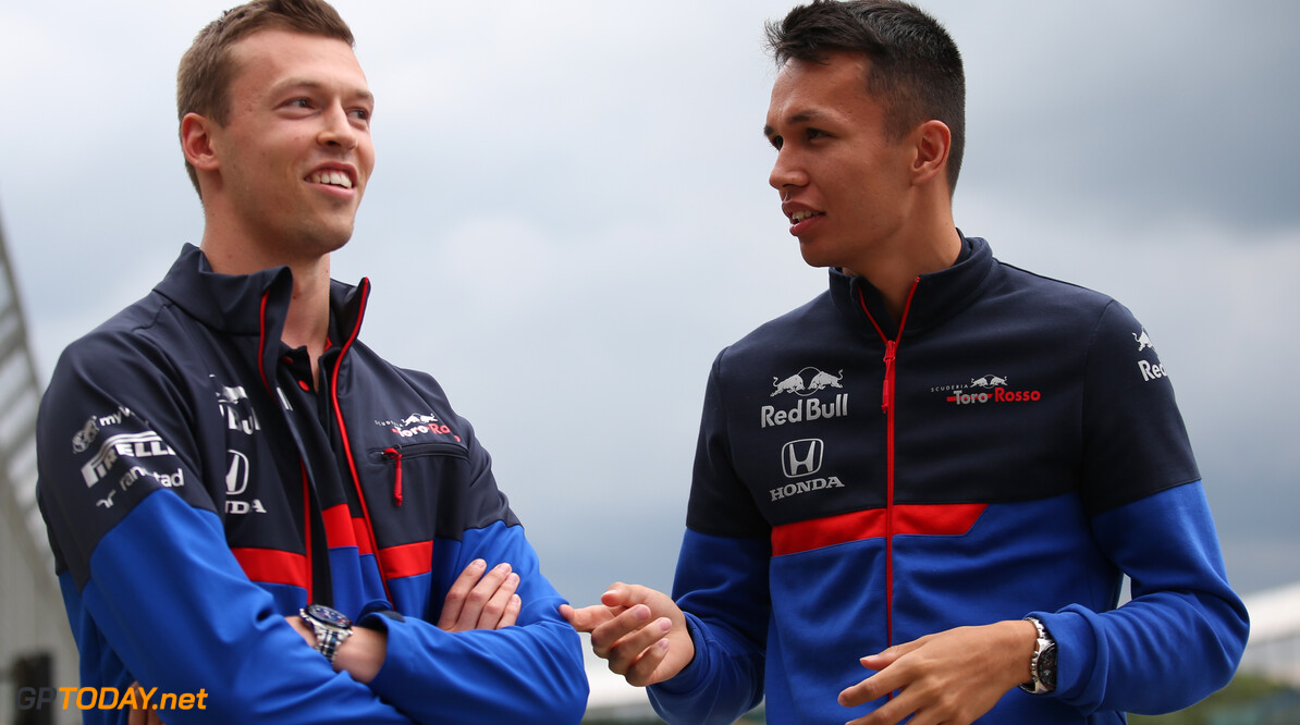 Formula One World Championship
Daniil Kvyat (RUS) Scuderia Toro Rosso STR14 and Alexander Albon (THA) Scuderia Toro Rosso STR14.
11.07.2019. Formula 1 World Championship, Rd 10, British Grand Prix, Silverstone, England, Preparation Day.
- www.xpbimages.com, EMail: requests@xpbimages.com - copy of publication required for printed pictures. Every used picture is fee-liable. (C) Copyright: Batchelor / XPB Images
Motor Racing - Formula One World Championship - British Grand Prix - Preparation Day - Silverstone, England
XPB Images
Silverstone
England

Formel1 Formel F1 Formula 1 Formula1 GP Grand Prix one Thursday Portrait Circuit Silverstone England Britain British United Kingdom UK 11 07 7 2019