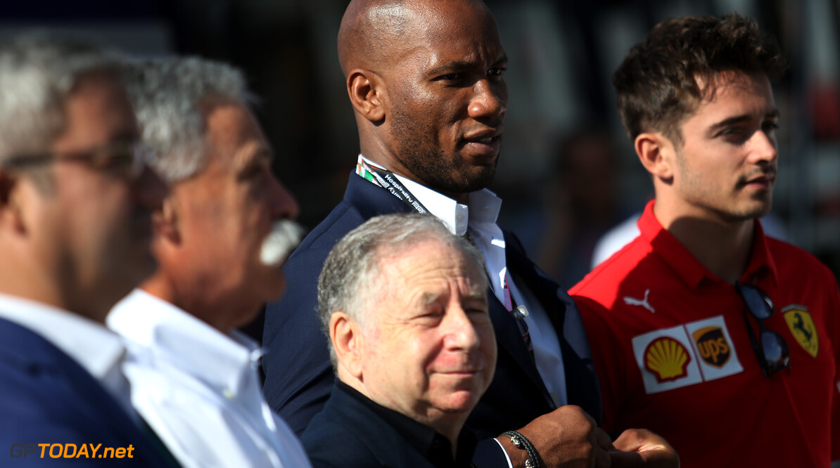 Formula One World Championship
Jean Todt (FIA), Angelo Sticchi Damiani (ITA), Didier Drogba (FRA) and Charles Leclerc (FRA), Scuderia Ferrari unveiling the latest Global Road Safety Campaign.
07.09.2019. Formula 1 World Championship, Rd 14, Italian Grand Prix, Monza, Italy, Qualifying Day.
- www.xpbimages.com, EMail: requests@xpbimages.com - copy of publication required for printed pictures. Every used picture is fee-liable. (C) Copyright: Charniaux / XPB Images
Motor Racing - Formula One World Championship - Italian Grand Prix - Qualifying Day - Monza, Italy
XPB Images
Monza
Italy

Formel1 Formel F1 Formula 1 Formula1 GP Grand Prix one Autodromo di Monza September Saturday 07 7 09 9 2019 Practice Portrait
