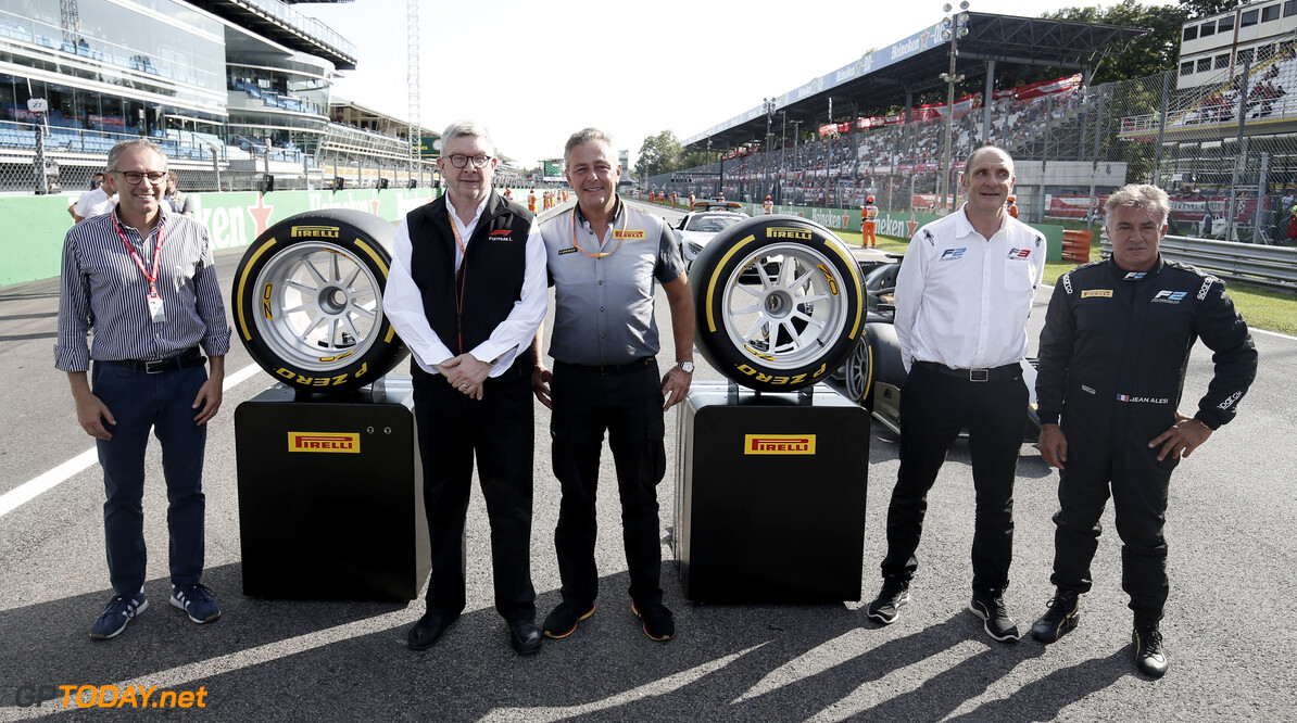 FIA Formula 2
AUTODROMO NAZIONALE MONZA, ITALY - SEPTEMBER 07: Jean Alesi tests the new Pirelli 18 inch tyres for next seasons F2 Car during the Monza at Autodromo Nazionale Monza on September 07, 2019 in Autodromo Nazionale Monza, Italy. (Photo by Joe Portlock / LAT Images / FIA F2 Championship)
FIA Formula 2
Joe Portlock

Italy

Pirelli