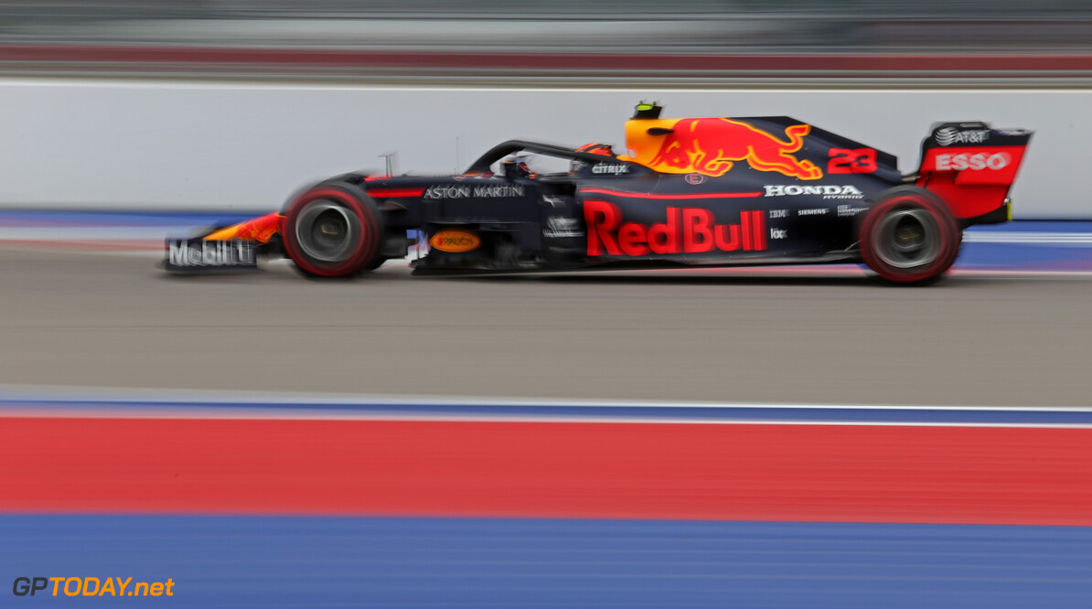 Formula One World Championship
Alexander Albon (THA), Red Bull Racing 
27.09.2019. Formula 1 World Championship, Rd 16, Russian Grand Prix, Sochi Autodrom, Sochi, Russia, Practice Day.
- www.xpbimages.com, EMail: requests@xpbimages.com - copy of publication required for printed pictures. Every used picture is fee-liable. (C) Copyright: Charniaux / XPB Images
Motor Racing - Formula One World Championship - Russian Grand Prix - Practice Day - Sochi, Russia
XPB Images
Sochi
Russia

Formel1 Formel F1 Formula 1 Formula1 GP Grand Prix one Russia Russian Sochi Sochi Autodrom Sochi Autodrome Autodrome Autodrom Friday September Action Track 27 9 09 2018