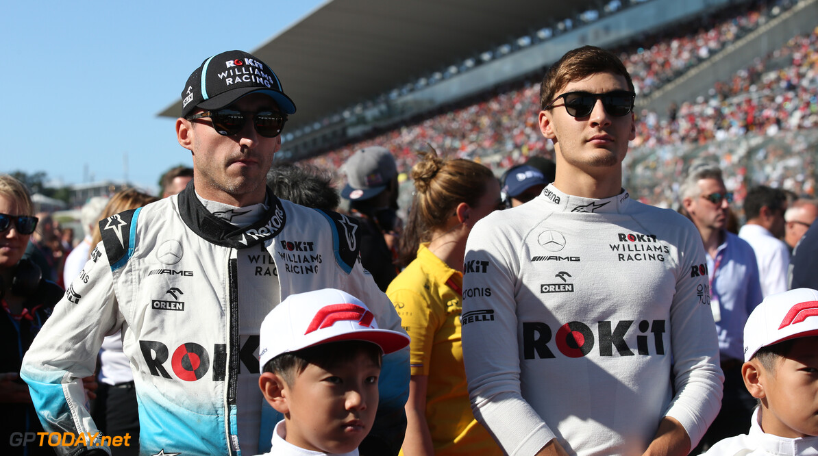 Formula One World Championship
Robert Kubica (POL) Williams Racing FW42 and George Russell (GBR) Williams Racing FW42.
13.10.2019. Formula 1 World Championship, Rd 17, Japanese Grand Prix, Suzuka, Japan, Race Day.
- www.xpbimages.com, EMail: requests@xpbimages.com - copy of publication required for printed pictures. Every used picture is fee-liable. (C) Copyright: Batchelor / XPB Images
Motor Racing - Formula One World Championship - Japanese Grand Prix - Race Day - Suzuka, Japan
XPB Images
Suzuka
Japan

Formel1 Formel F1 Formula 1 Formula1 GP Grand Prix one Suzuka Circuit Japan Japanese Sunday October 13 10 2019 Grid Portrait