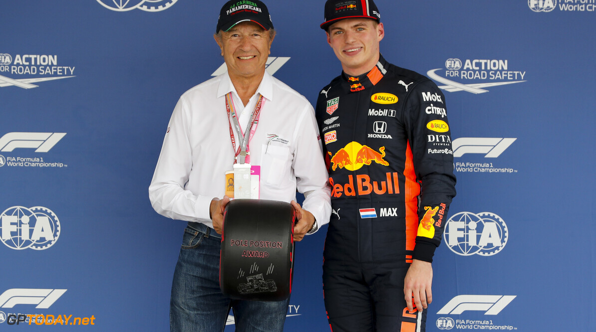 2019 Mexican GP
MEXICO CITY - OCTOBER 26: Jo Ram?rez presents Pole sitter Max Verstappen, Red Bull Racing with the Pirelli Pole Position Award during the 2019 Formula One Mexican Grand Prix at Autodromo Hermanos Rodriguez, on October 26, 2019 in Mexico City, Mexico. (Photo by Steven Tee / LAT Images)
2019 Mexican GP
Steven Tee

Mexico

Portrait ts-live