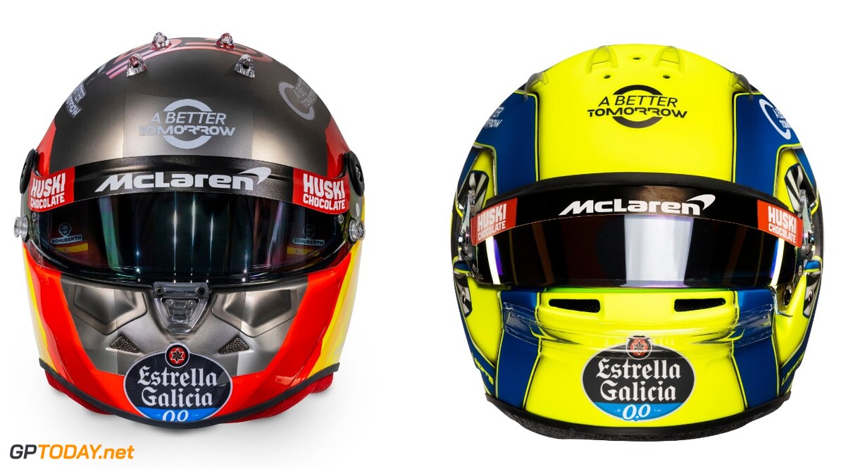 Sainz and Norris present their 2020 helmets