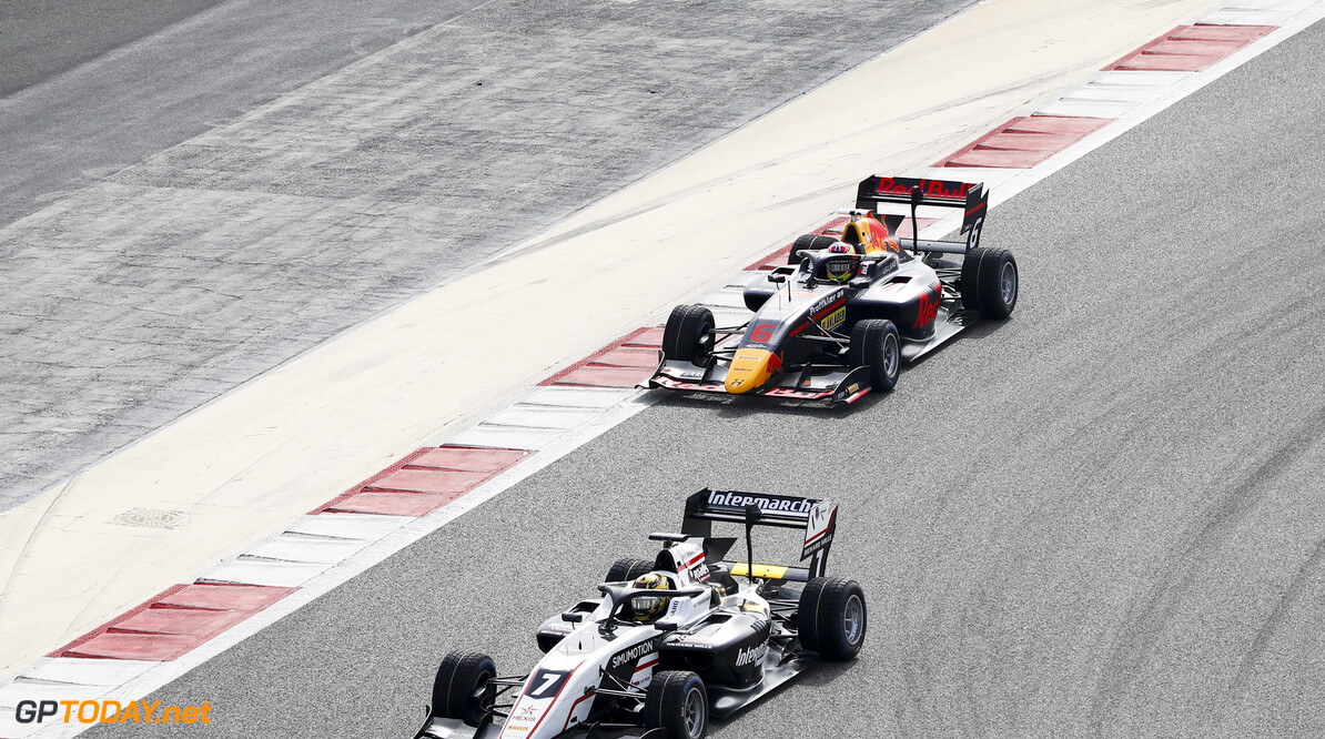 FIA Formula 3
BAHRAIN INTERNATIONAL CIRCUIT, BAHRAIN - MARCH 01: Theo Pourchaire (FRA, ART GRAND PRIX) and Dennis Hauger (NOR, HITECH GRAND PRIX) during the Test 1 - Bahrain at Bahrain International Circuit on March 01, 2020 in Bahrain International Circuit, Bahrain. (Photo by Carl Bingham / LAT Images / FIA F3 Championship)
FIA Formula 3
Carl Bingham

Bahrain

action