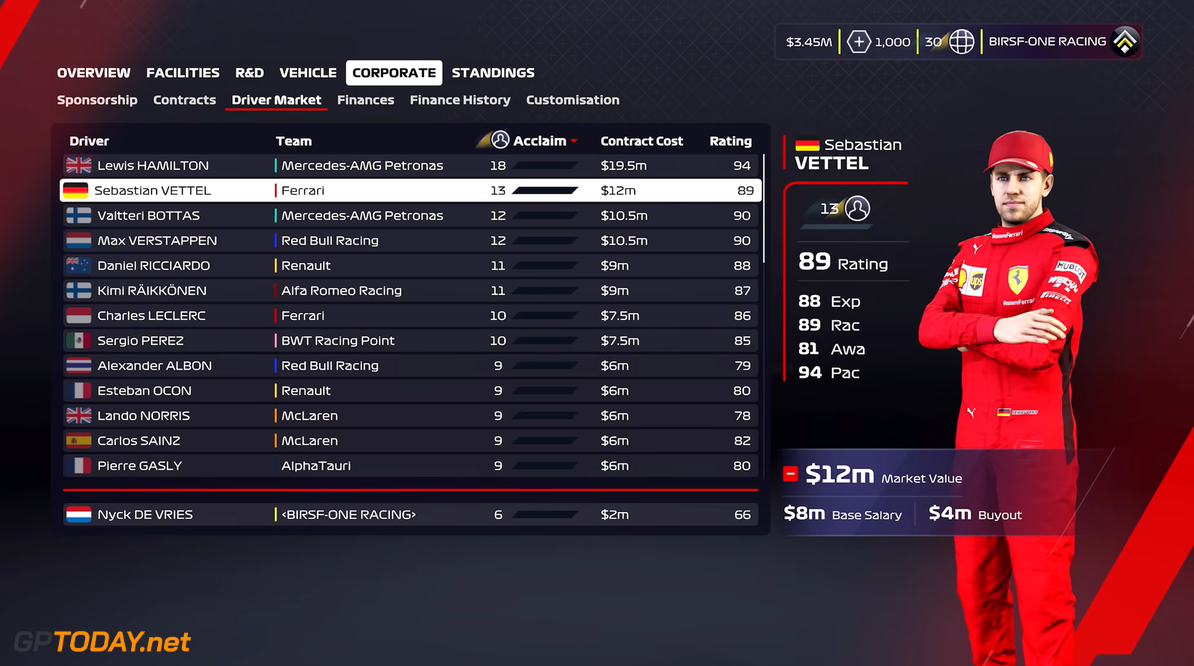 <b>Video: </b>First look at F1 2020 'My Team' game mode