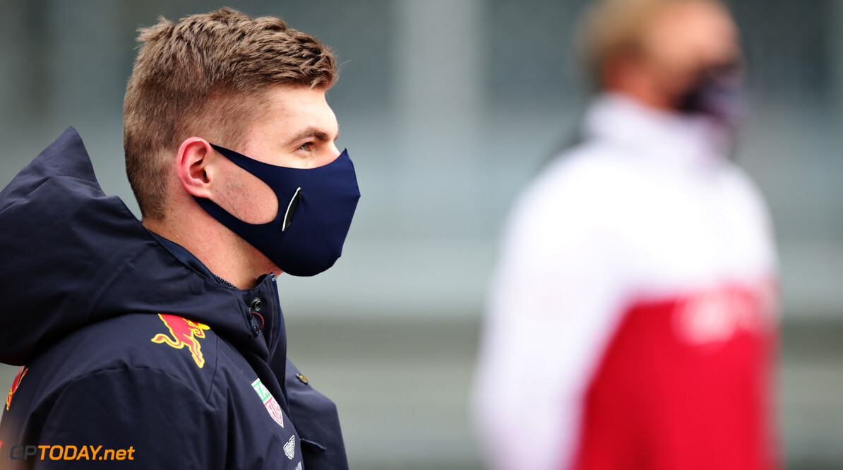 NUERBURG, GERMANY - OCTOBER 11: Max Verstappen of Netherlands and Red Bull Racing looks on, on the grid before the F1 Eifel Grand Prix at Nuerburgring on October 11, 2020 in Nuerburg, Germany. (Photo by Peter Fox/Getty Images) // Getty Images / Red Bull Content Pool  // SI202010110253 // Usage for editorial use only // 
F1 Eifel Grand Prix




SI202010110253