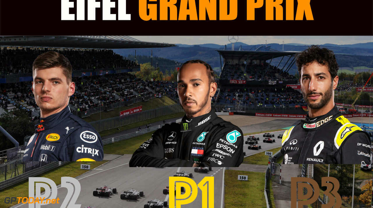 Max Verstappen verliest van Lewis Hamilton die Eifel Grand Prix wint