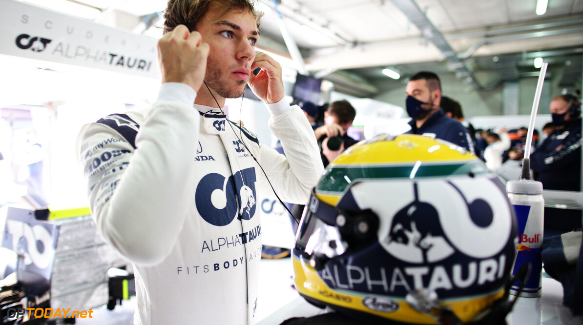 IMOLA, ITALY - OCTOBER 31: Pierre Gasly of France and Scuderia AlphaTauri prepares to drive in the garage during practice ahead of the F1 Grand Prix of Emilia Romagna at Autodromo Enzo e Dino Ferrari on October 31, 2020 in Imola, Italy. (Photo by Peter Fox/Getty Images) // Getty Images / Red Bull Content Pool  // SI202010310127 // Usage for editorial use only // 
F1 Grand Prix of Emilia Romagna - Practice & Qualifying




SI202010310127
