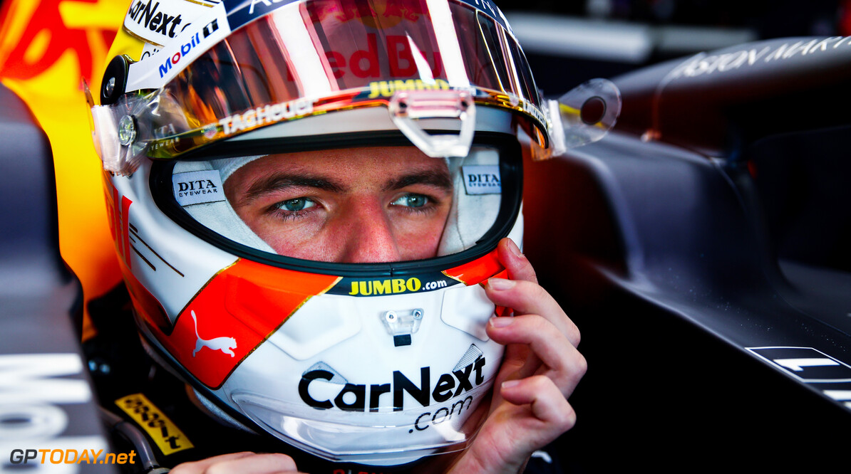 IMOLA, ITALY - OCTOBER 31: Max Verstappen of Netherlands and Red Bull Racing prepares to drive in the garage during practice ahead of the F1 Grand Prix of Emilia Romagna at Autodromo Enzo e Dino Ferrari on October 31, 2020 in Imola, Italy. (Photo by Mark Thompson/Getty Images) // Getty Images / Red Bull Content Pool  // SI202010310348 // Usage for editorial use only // 
F1 Grand Prix of Emilia Romagna - Practice & Qualifying




SI202010310348