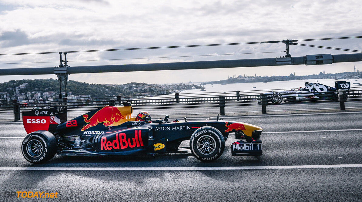 Alexander Albon and Pierre Gasly performs during Project Istanbulls in Istanbul, Turkey on November 10, 2020 // Nuri Yilmazer/Red Bull Content Pool // SI202011110239 // Usage for editorial use only // 
Alexander Albon and Pierre Gasly




SI202011110239