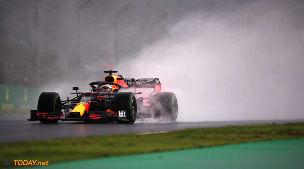 ISTANBUL, TURKEY - NOVEMBER 14: Max Verstappen of the Netherlands driving the (33) Aston Martin Red Bull Racing RB16 on track during qualifying ahead of the F1 Grand Prix of Turkey at Intercity Istanbul Park on November 14, 2020 in Istanbul, Turkey. (Photo by Tolga Bozoglu - Pool/Getty Images) // Getty Images / Red Bull Content Pool  // SI202011140150 // Usage for editorial use only // 
F1 Grand Prix of Turkey - Qualifying




SI202011140150