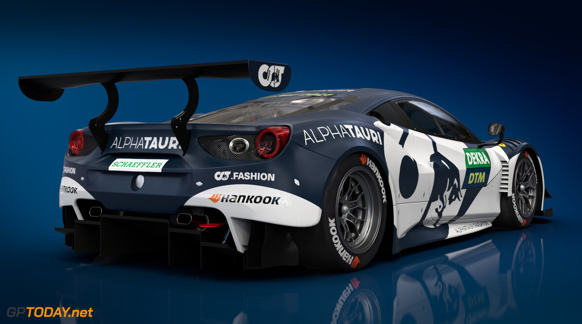 Graphic rendering of the Ferrari 488 GT3 Evo 2020 to be driven by Alex Albon and Nick Cassidy in the 2021 DTM series. // Red Bull Media House // SI202102020015 // Usage for editorial use only // 
AlphaTauri Car Livery




SI202102020015
