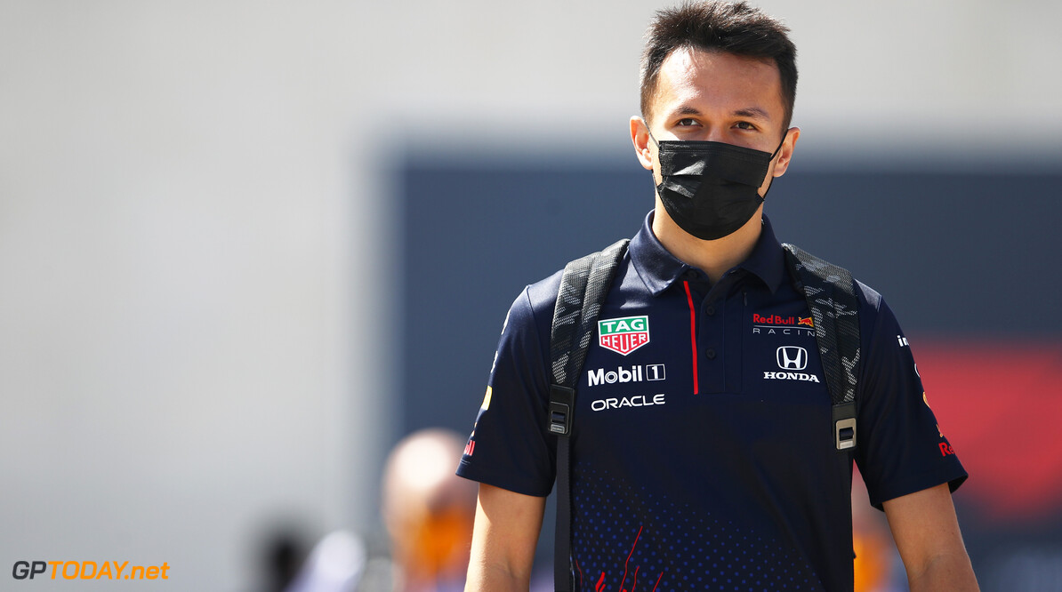 PORTIMAO, PORTUGAL - MAY 02: Alexander Albon of Thailand and Red Bull Racing walks in the Paddock ahead of the F1 Grand Prix of Portugal at Autodromo Internacional Do Algarve on May 02, 2021 in Portimao, Portugal. (Photo by Mark Thompson/Getty Images) // Getty Images / Red Bull Content Pool  // SI202105020071 // Usage for editorial use only // 
F1 Grand Prix of Portugal




SI202105020071