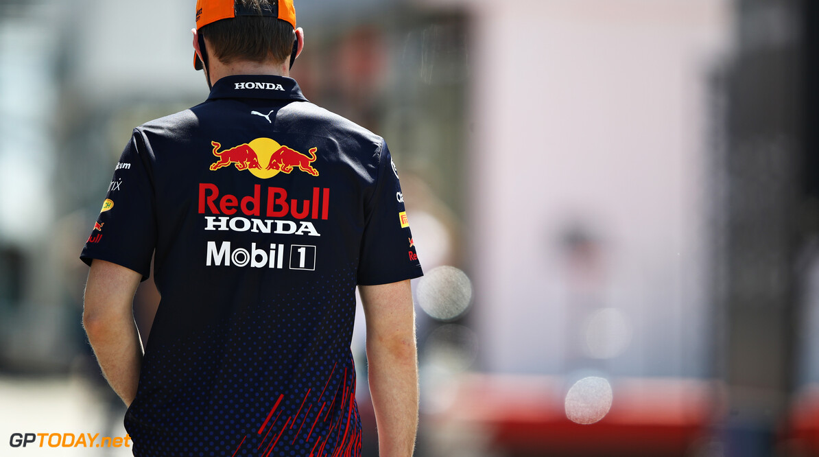 BARCELONA, SPAIN - MAY 06: Max Verstappen of Netherlands and Red Bull Racing walks in the Paddock during previews ahead of the F1 Grand Prix of Spain at Circuit de Barcelona-Catalunya on May 06, 2021 in Barcelona, Spain. (Photo by Mark Thompson/Getty Images) // Getty Images / Red Bull Content Pool  // SI202105060561 // Usage for editorial use only // 
F1 Grand Prix of Spain - Previews




SI202105060561
