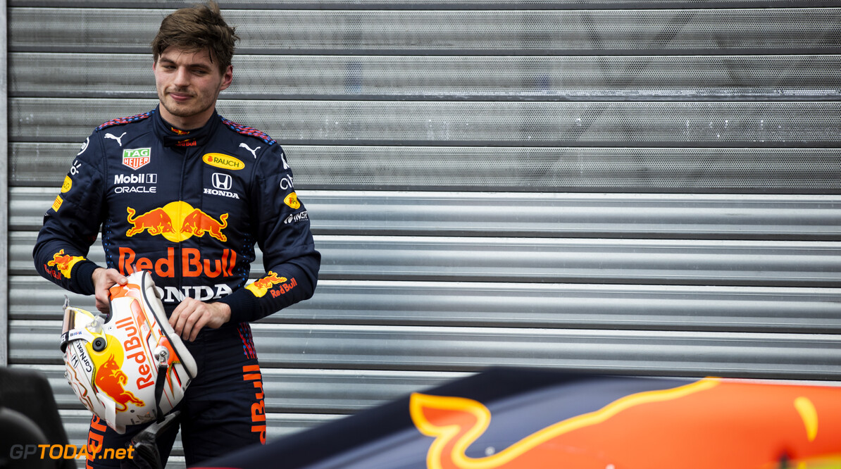 MONTE-CARLO, MONACO - MAY 22: Second place qualifier Max Verstappen of Netherlands and Red Bull Racing looks on in parc ferme during qualifying for the F1 Grand Prix of Monaco at Circuit de Monaco on May 22, 2021 in Monte-Carlo, Monaco. (Photo by Mark Thompson/Getty Images) // Getty Images / Red Bull Content Pool  // SI202105220168 // Usage for editorial use only // 
F1 Grand Prix of Monaco - Practice & Qualifying




SI202105220168